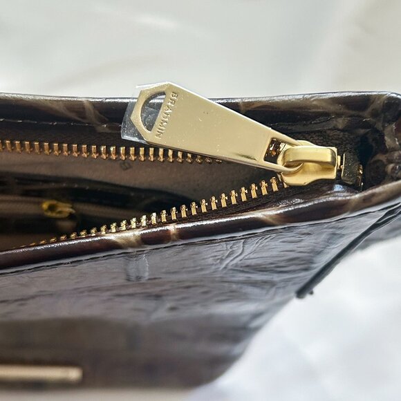 Brahmin Jody Espresso Orinoco Slim Leather Purse - Picture 5 of 9